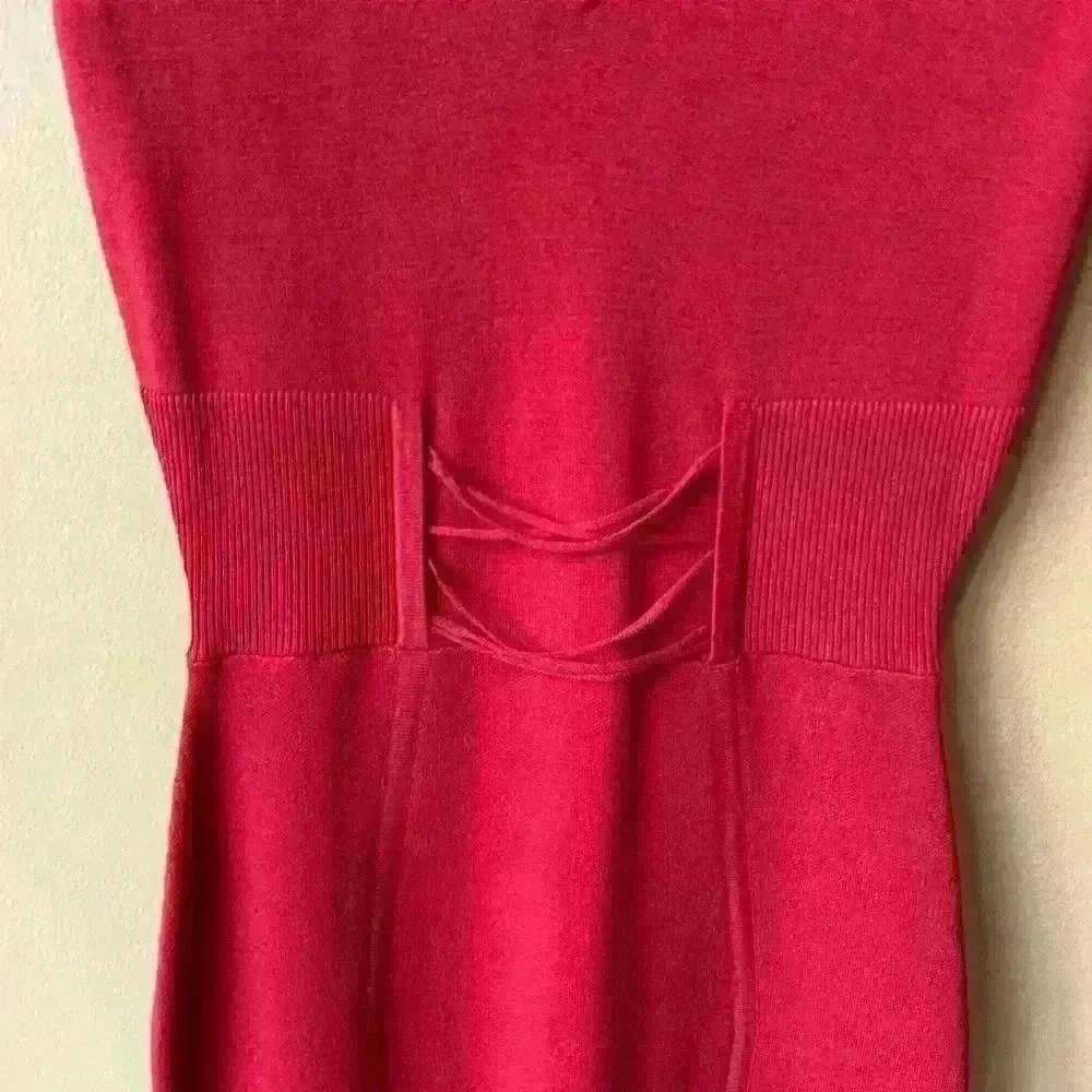 New York & Company Red Midi Sheath Dress. - Picture 3 of 7